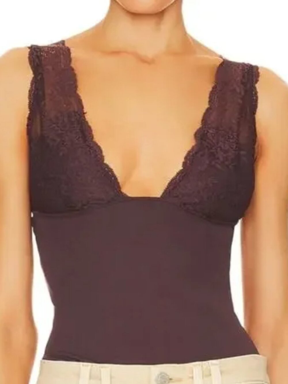 Free People Bittersweet Plum Power Play Cami Size Large NEW WITH TAGS NWT